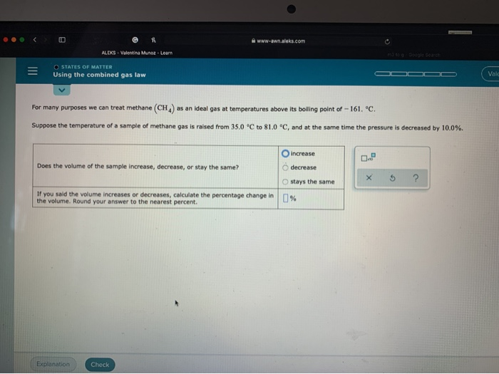 For many purposes we can treat methane (CH4) as an ideal gas at temperatures - Free 10A